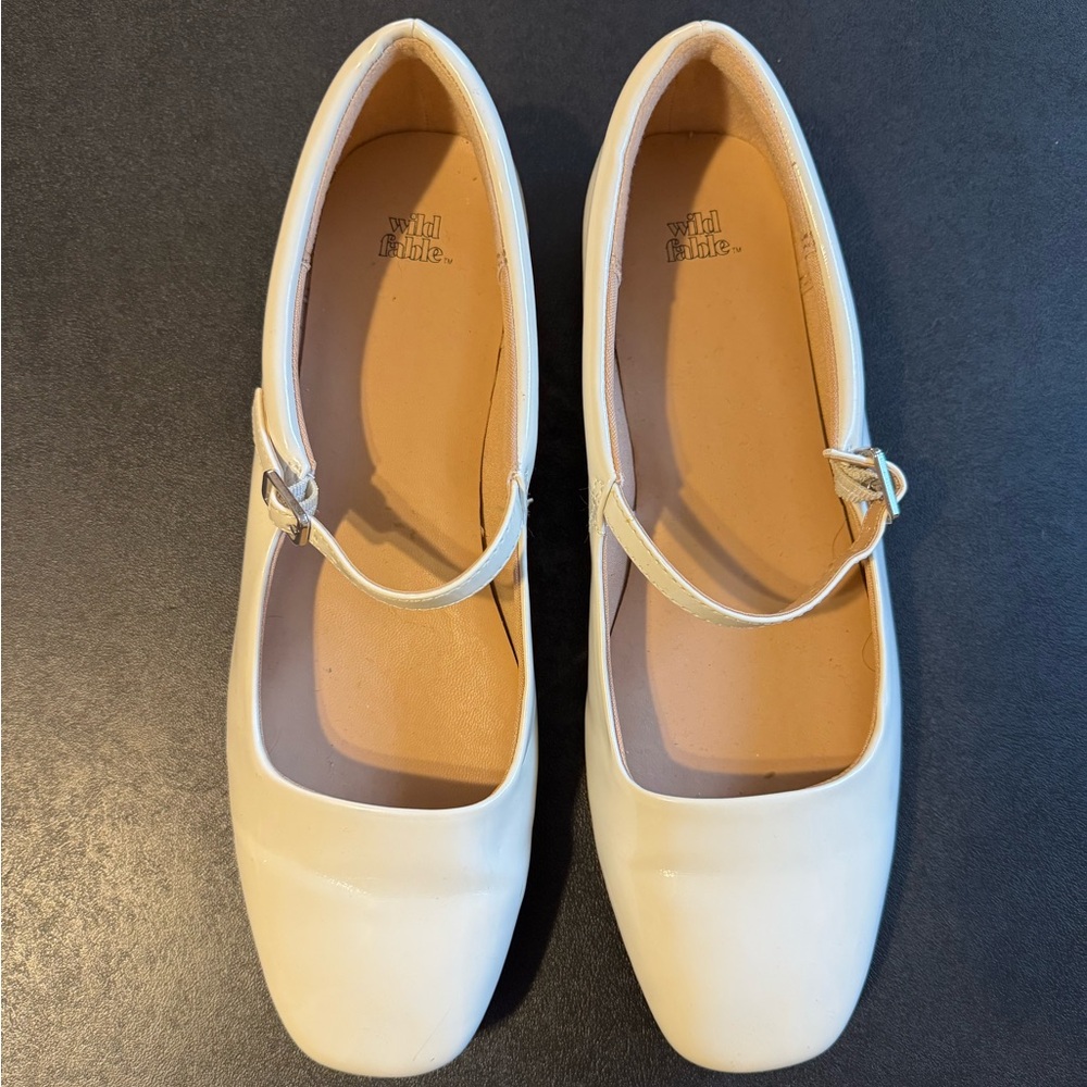Wild Fable Off-White Mary Jane Flats